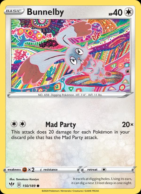 Bunnelby card in English