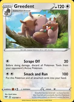Greedent card in English