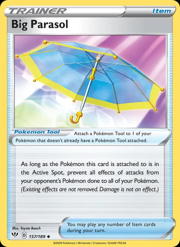 Big Parasol card in English