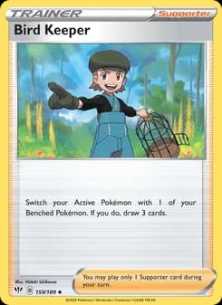 Bird Keeper card in English
