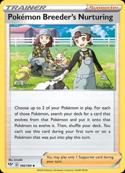 Pokémon Breeder's Nurturing card in English