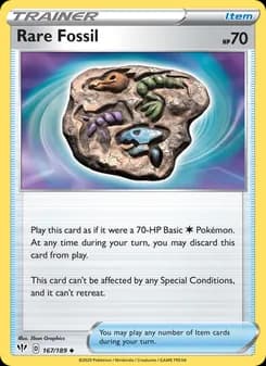 Rare Fossil card in English