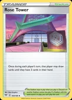 Rose Tower card in English