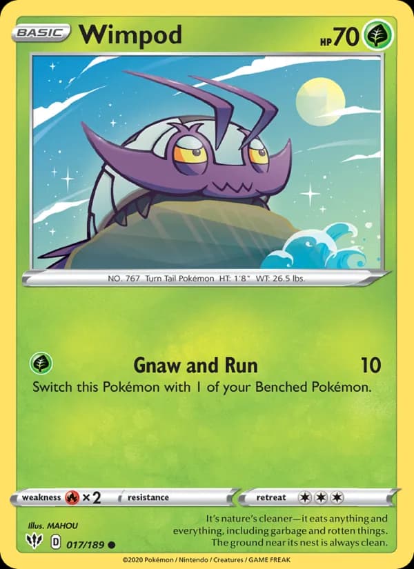 Wimpod card in English