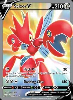 Scizor V card in English
