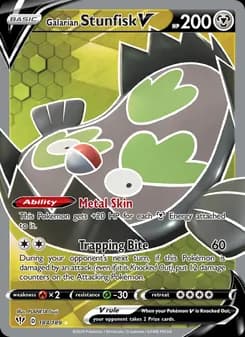 Galarian Stunfisk V card in English