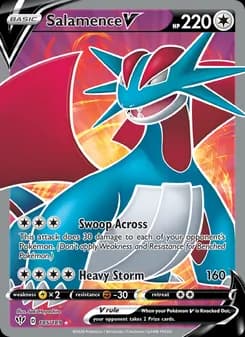 Salamence V card in English