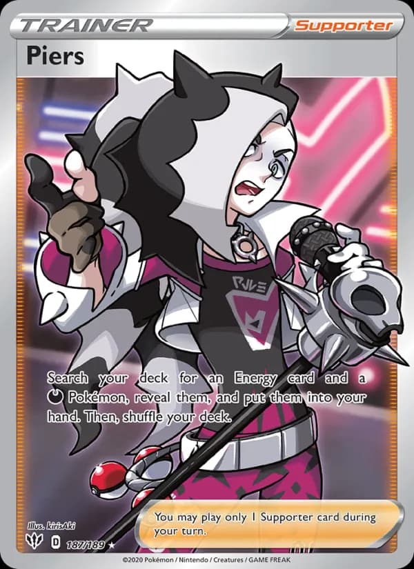Piers card in English