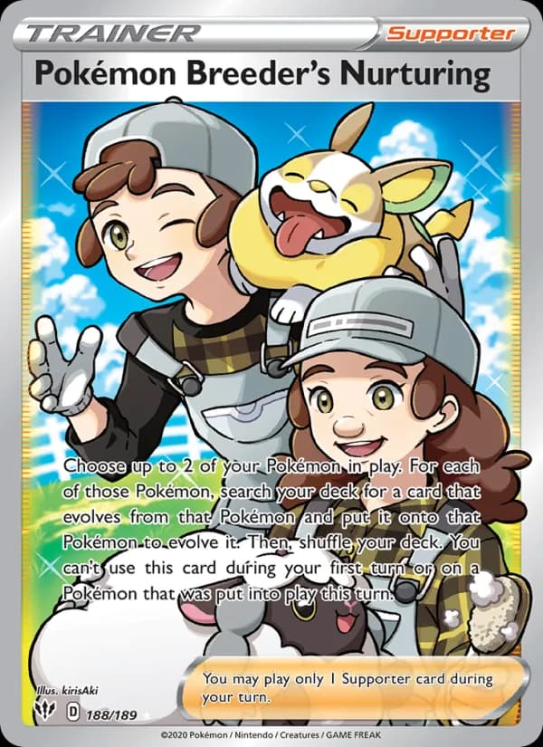 Pokémon Breeder's Nurturing card in English