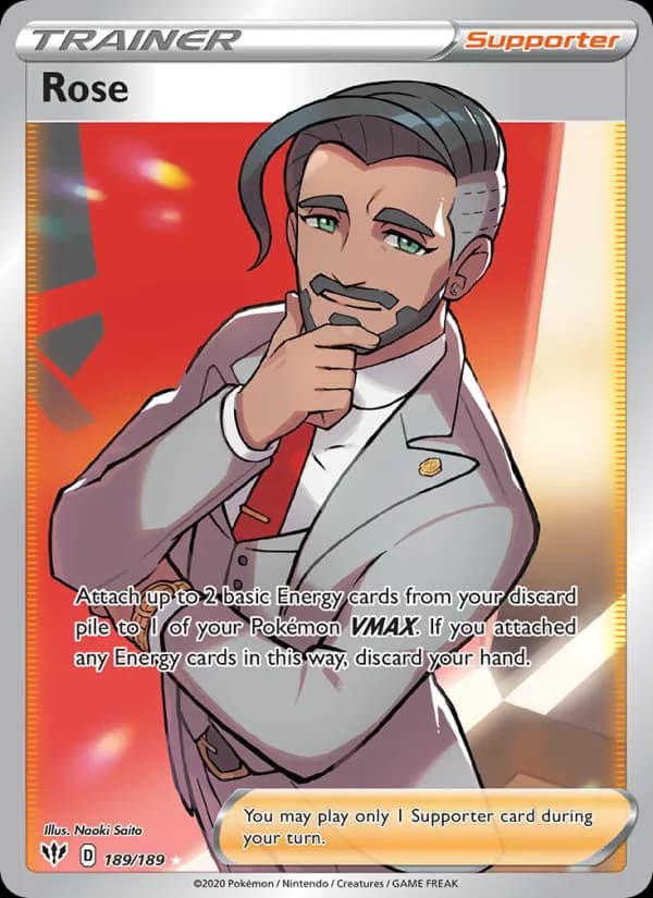 Rose card in English