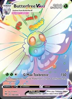 Butterfree VMAX card in English