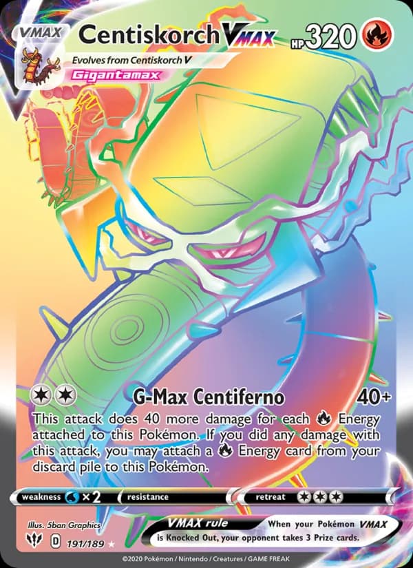 Centiskorch VMAX card in English