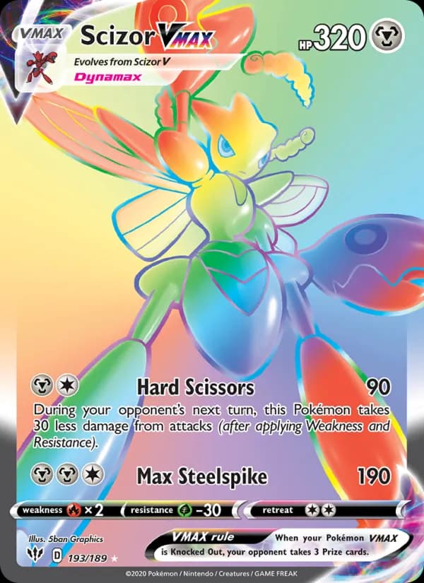 Scizor VMAX card in English