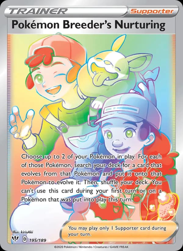 Pokémon Breeder's Nurturing card in English