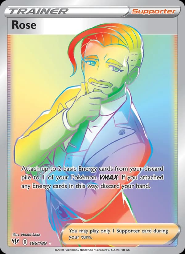 Rose card in English