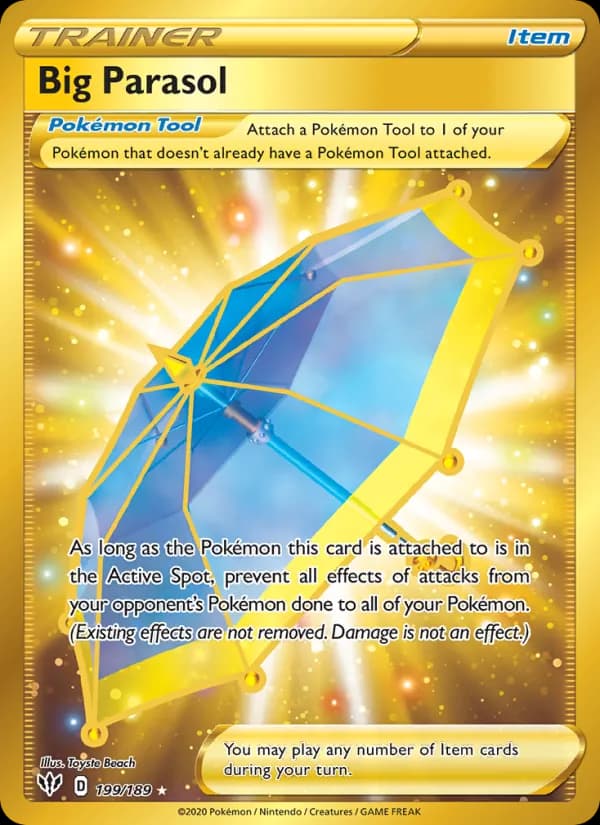 Big Parasol card in English