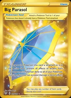 Big Parasol card in English