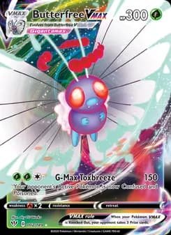 Butterfree VMAX card in English