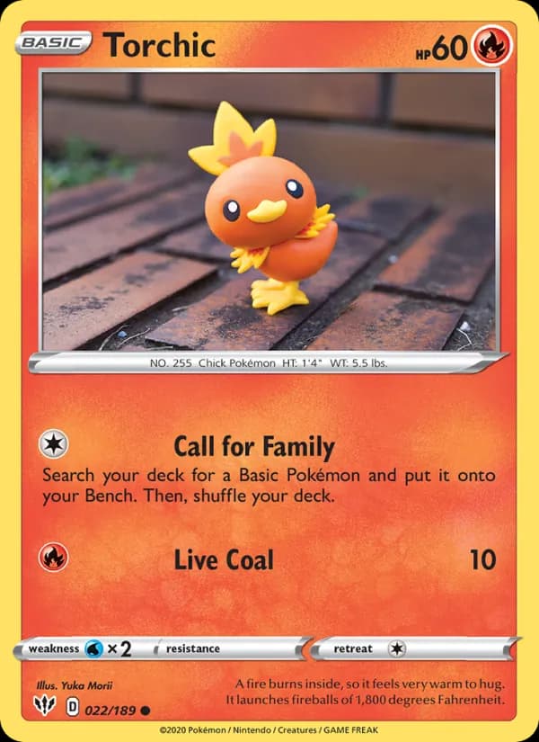 Torchic card in English