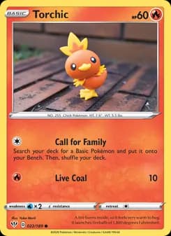 Torchic card in English
