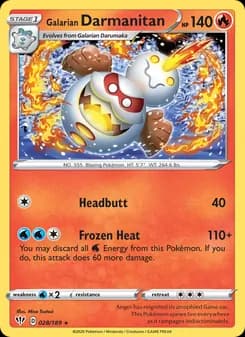 Galarian Darmanitan card in English