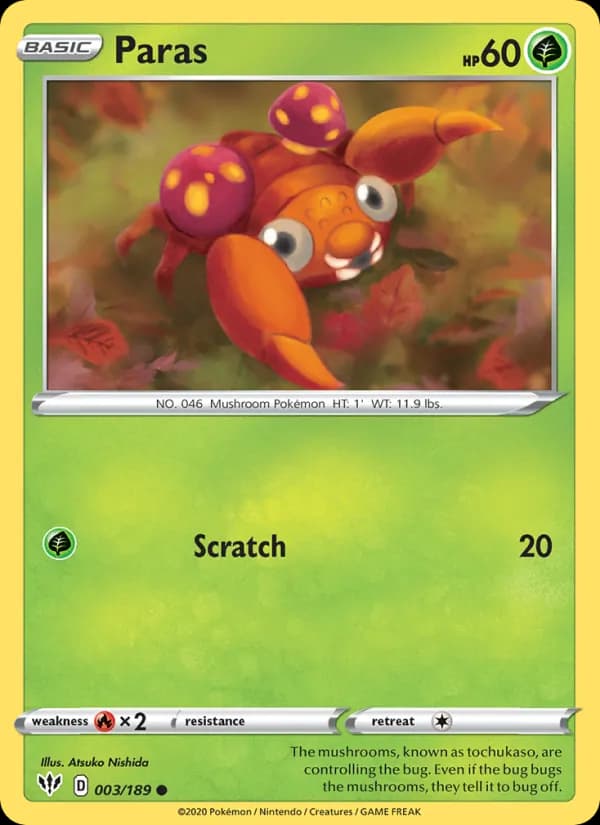 Paras card in English