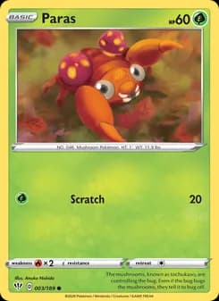 Paras card in English