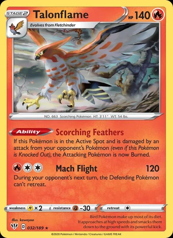 Talonflame card in English