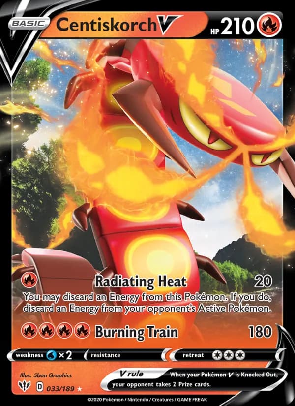 Centiskorch V card in English