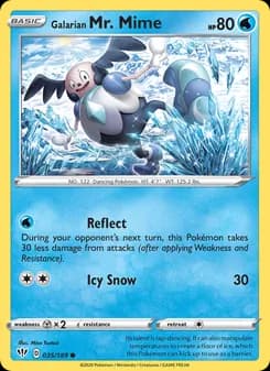 Galarian Mr. Mime card in English