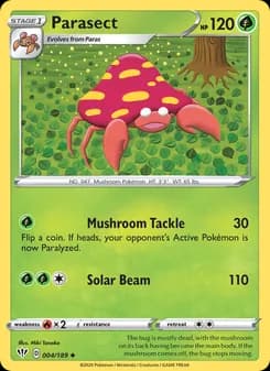 Parasect card in English