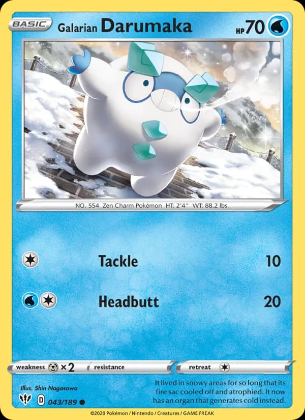 Galarian Darumaka card in English