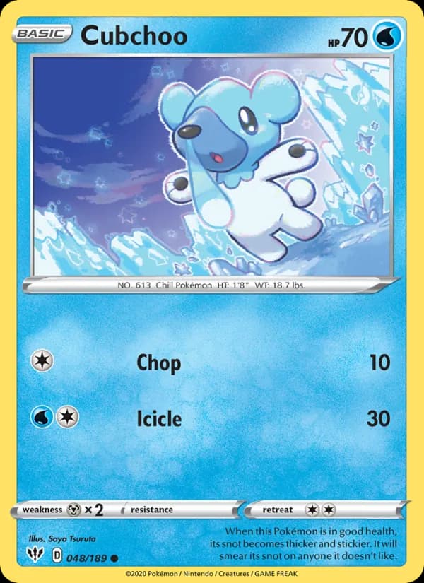 Cubchoo card in English