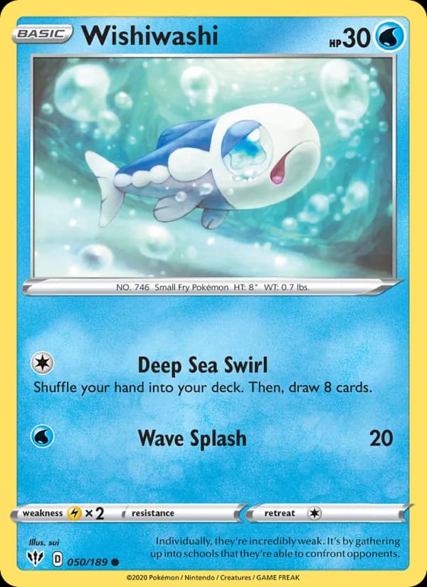 Wishiwashi card in English