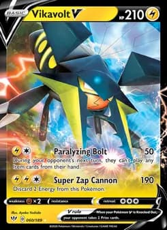 Vikavolt V card in English