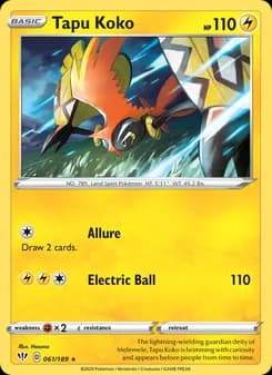 Tapu Koko card in English