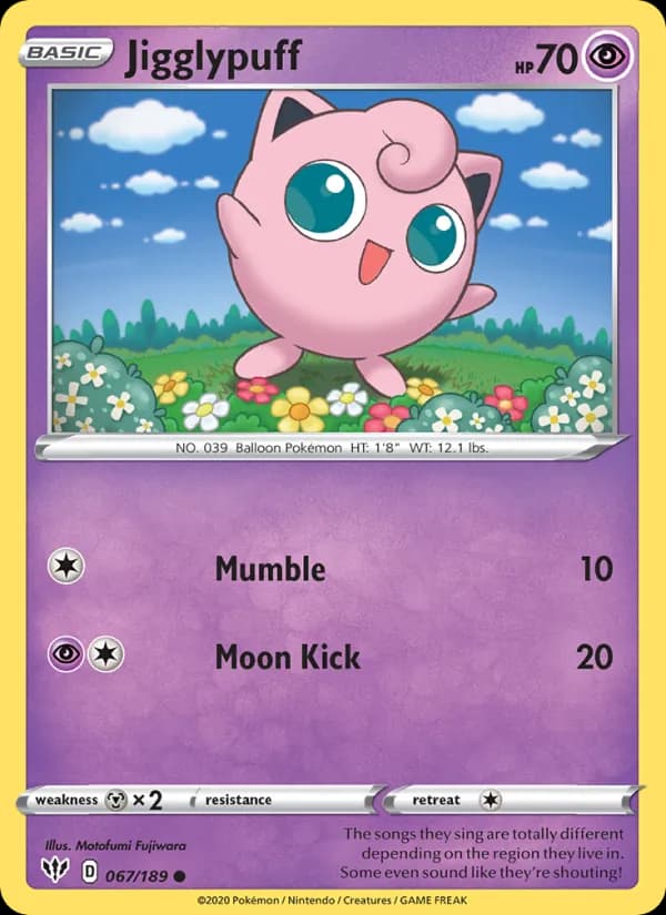 Jigglypuff card in English