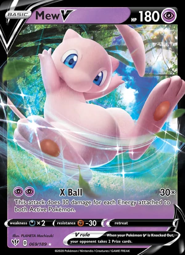 Mew V card in English