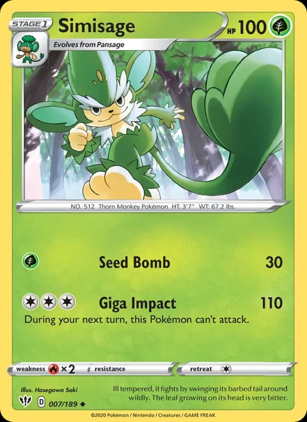 Simisage card in English