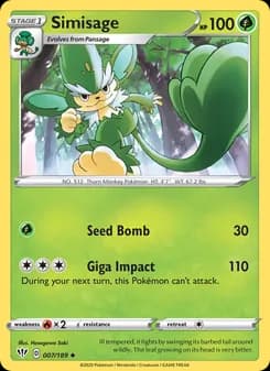 Simisage card in English