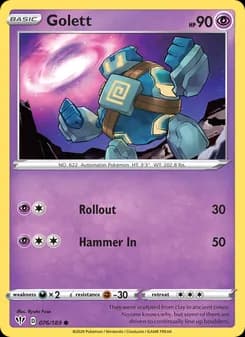 Golett card in English