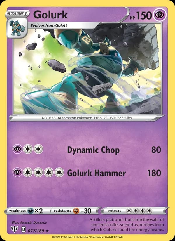 Golurk card in English