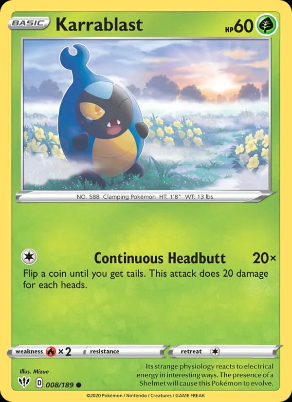 Karrablast card in English