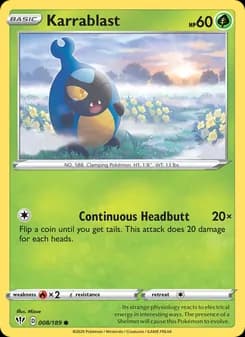 Karrablast card in English