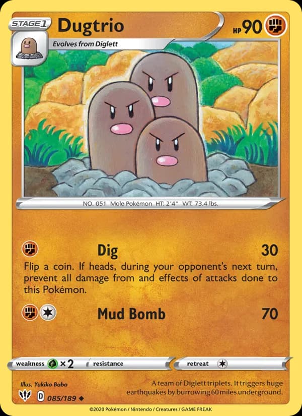 Dugtrio card in English