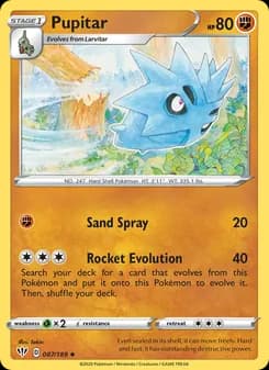 Pupitar card in English