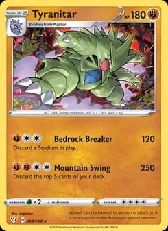 Tyranitar card in English