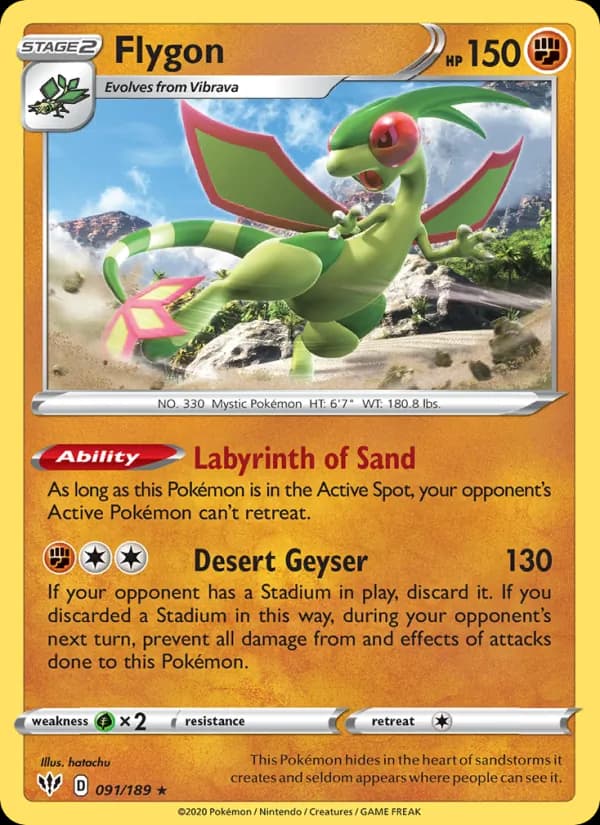 Flygon card in English