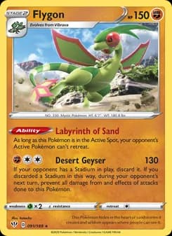 Flygon card in English