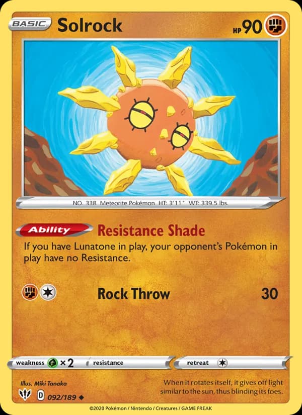 Solrock card in English